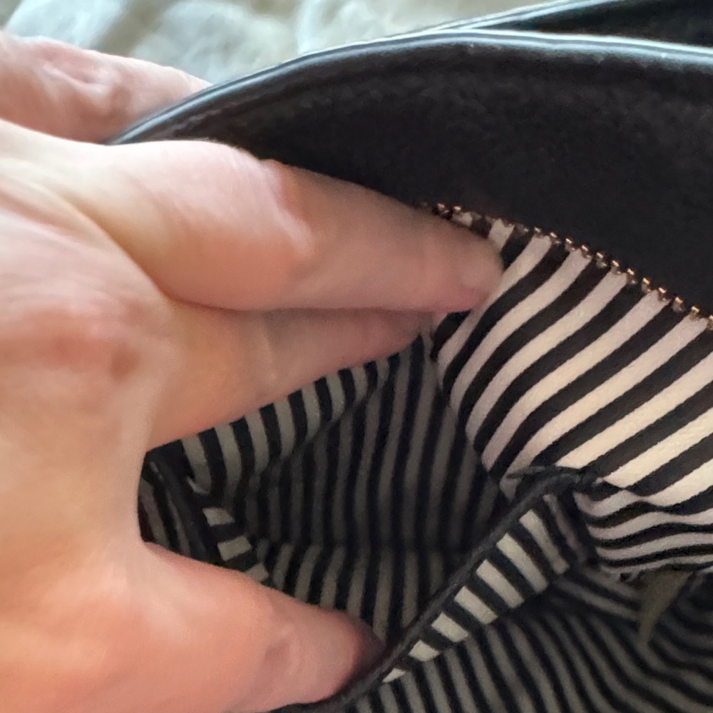 Kate Spade Lora Black Oakwood Street Pebbled Leather Hobo Bag - Picture 9 of 11